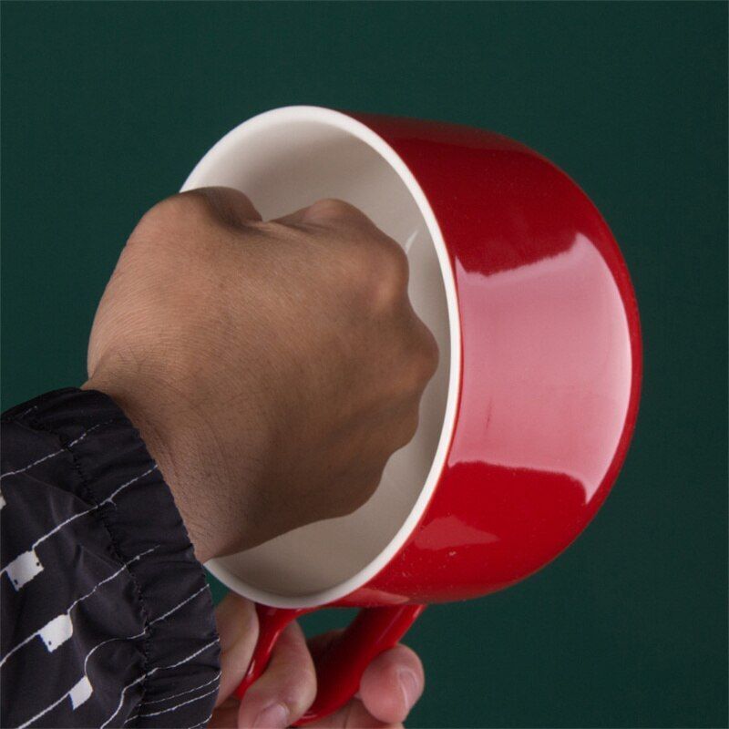 Coffee Mugs Large Capacity 700ml Ceramic Breakfast Oatmeal Milk Tea Cup Handgrip