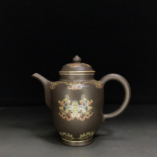 Chinese Yixing Zisha Clay Handmade Exquisite Teapot （高执 底款：金鼎商标）