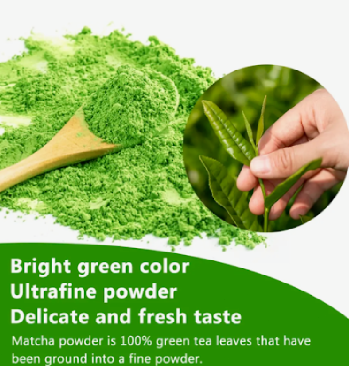 Premium Organic Matcha Green Tea Powder Unsweetened 3.5OZ,Latte & tea