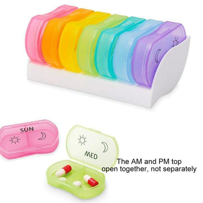 Plastic Holder Handy Travel Pill Case 7 Days Top Pill Holder Storage Organizer