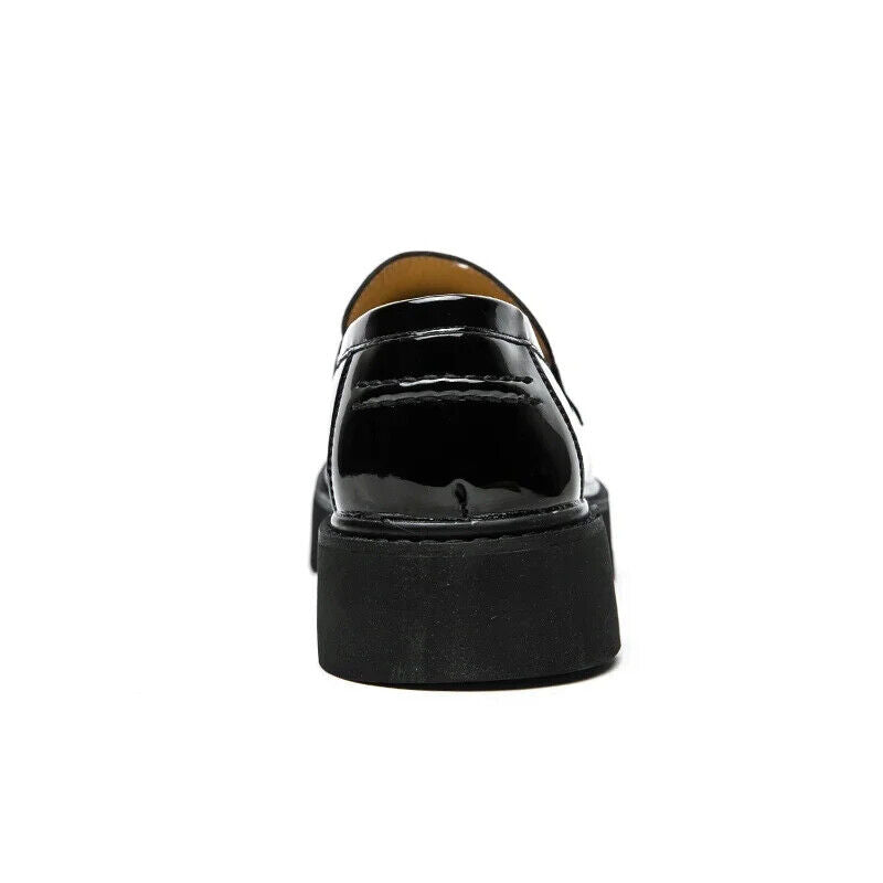 Black Loafers Men Pu Leather Shoes Shoes Handmade Men Dress Shoes