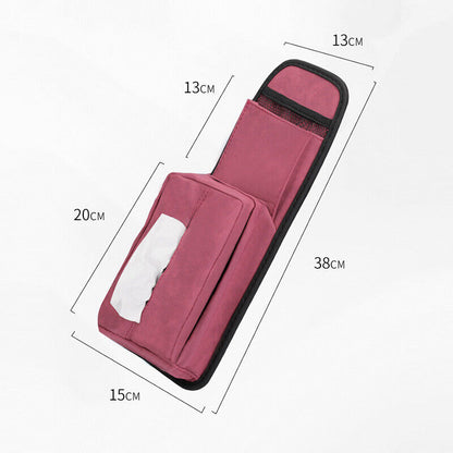 Car Seat Side Storage Organizer Phone Pocket Hanging Tissue Box Storage Bag