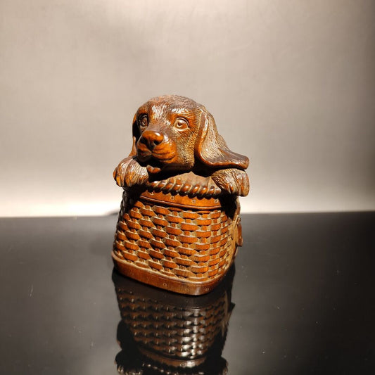 vintage wood carved home decor wooden sculptures Foo Dog statue gift small mini