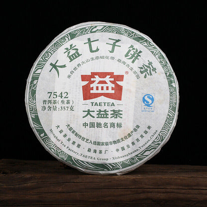 2012 TAETEA Classic 7542 Puerh Sheng Puerh Dayi Raw Pu Er Menghai Tea Cake 357g