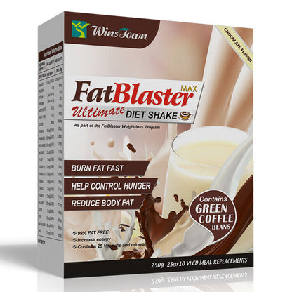 Weight Loss Fat Blaster Chocolate Diet Shake Meal Herbal Slimming 25g*10bags