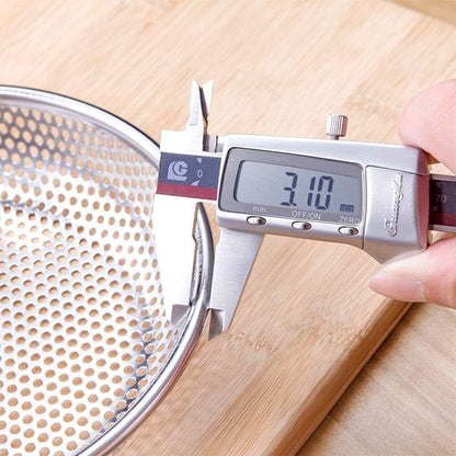 Stainless Steel Skimmer Strainer with Wooden Handle Pasta Noodle Net Kitchen