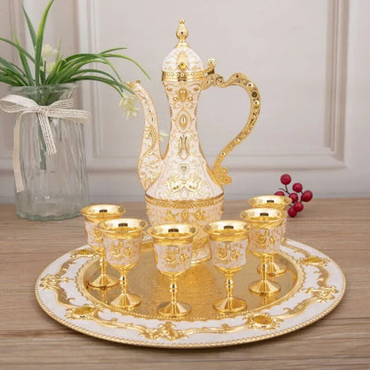 Metal Bar Sets European Cup Wine Set Metal Wine Dispenser Gift Home Wine Cabinet