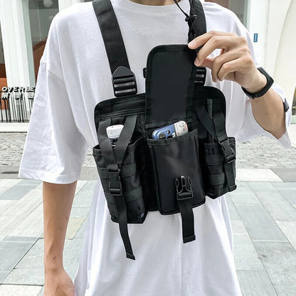 Men Chest Bags Unisex Tactical Vest Backpacks Sport Travel Chest Pack