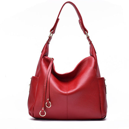 100% Genuine Leather Women's Elegant Satchel Handbags Crossbody Shoulder Bags