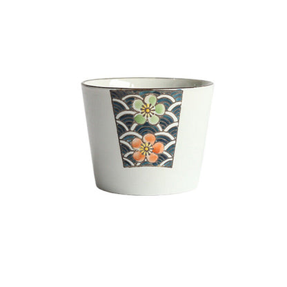 Japanese Style Ceramic Tableware Straight Cup Porcelain Tea Cup Sake Mug GIft