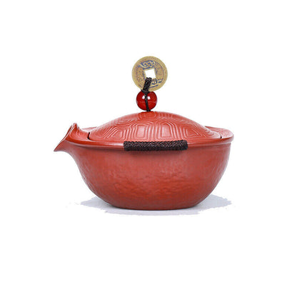 Handmade Tea Pot Turtle Design Real Yixing Zisha Clay Pot Ball Shaped Infuser