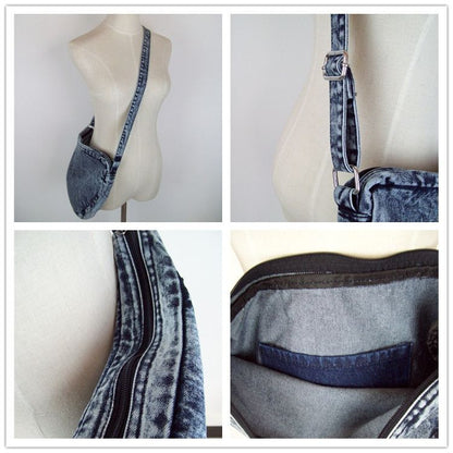 Fashion Vintage Denim Women Bags Handbags Crossbody Messager Purse Shoulder Bag