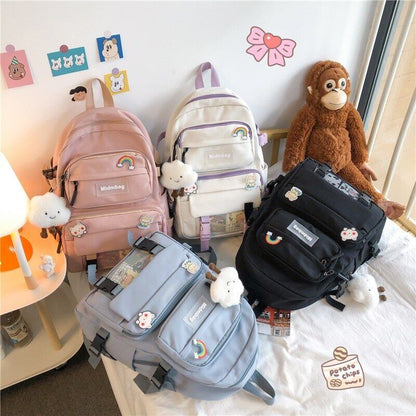 Women Backpack Female Student Girls School Bag Light Travel Knapsack
