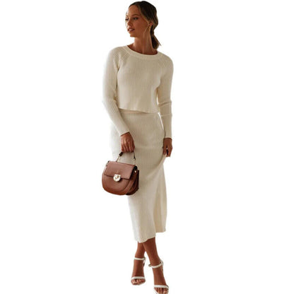 2 Pieces Set Women Sweater Skirts Office Lady Skirts 2PCS Suits Winter Cloth