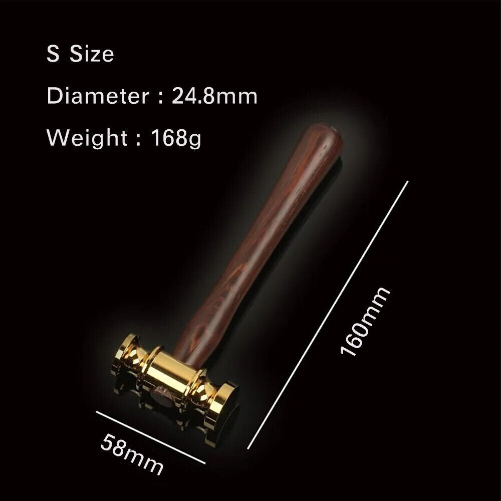 Hammer Solid Brass Mirror Polished Wooden Handle Leather Craft Workshop DIY Tool
