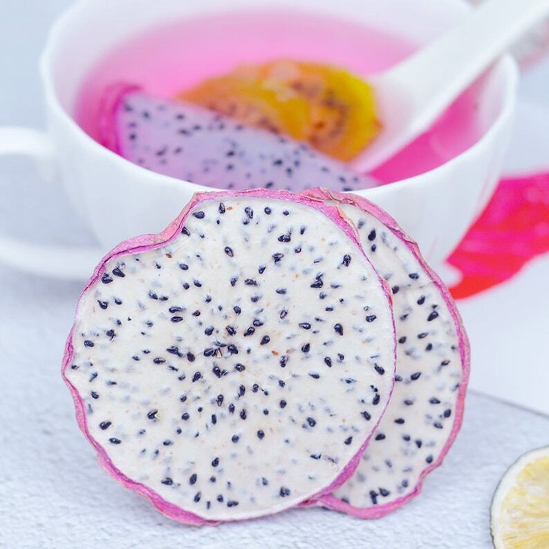Natural White Pitaya Slices Dried Dragon Fruit Wheels Makes A Healthy Tea