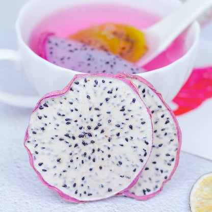 Natural White Pitaya Slices Dried Dragon Fruit Wheels Makes A Healthy Tea