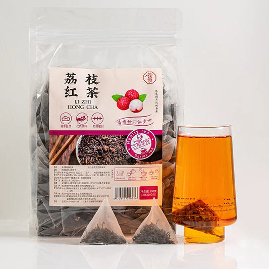 Chinese fruit lychee black tea loose tea Keemun Lichee black tea bag-