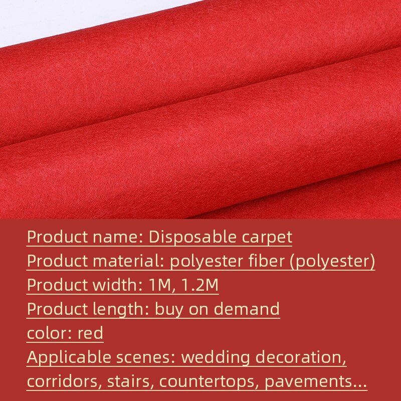 Aisle Runner Stepping Rug Blanket Disposable Wedding Pad Carpet Polyester 3/5/8M