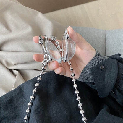 Women Mini Bag Crystal Chains Sequined Fashion Sweet Hasp Handbag Shoulder 7.5cm