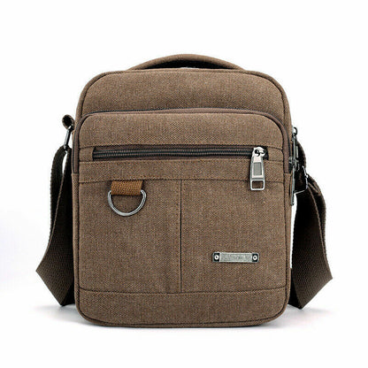 New Casual Canvas Shoulder Bag Men Messenger Bags Lightweight Small Travel Bag