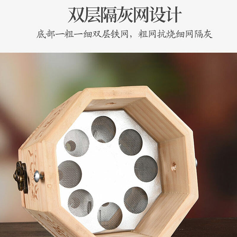 Moxibustion Box Wooden Portable Moxa Pot Whole Body Smokeless Mugwort Box Tool艾灸