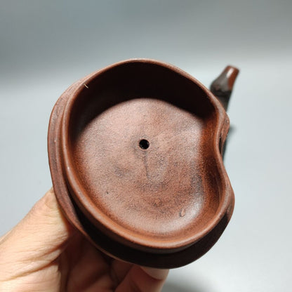 Vintage Chinese Yixing Purple Clay Teapot Zisha Ceremony Carving Collectible Art