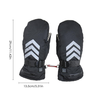 Electric Heating Gloves Rechargeable Battery Powered Winter Warm Outdoor Mittens
