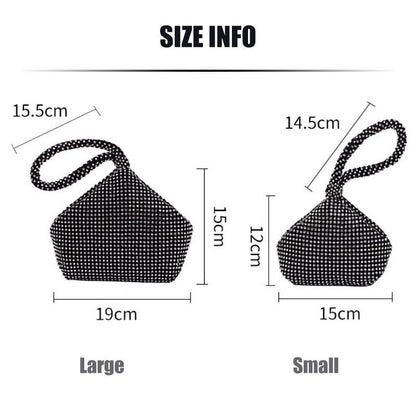 Women Sparkle Diamante Wedding Clutch Purse Prom Evening Party Wrist Bag Handbag