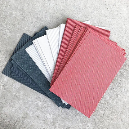 Model Building Material 2Pcs Simulation PVC Roof Tile Wall DIY Scene Diorama Kit