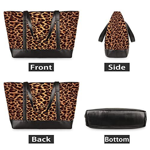 Laptop Tote Bag for Women 15.6 inch Leopard Cheetah A:cheetah Skin