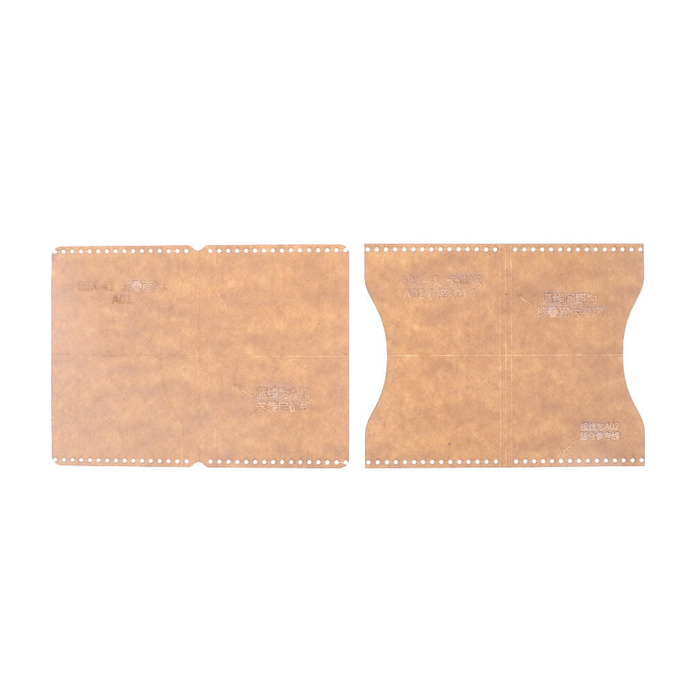 2pcs Acrylic Clear Craft Pattern Template Tool For Leather Wallet Bag-ca