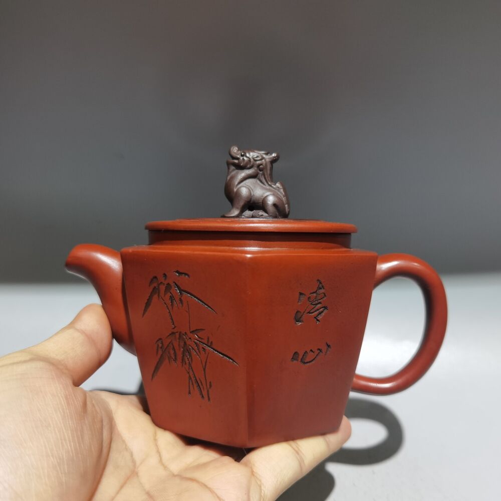 Chinese Yixing Purple Clay Teapot Tea Set Pot Zisha Ceramic Cute Decor Figurine