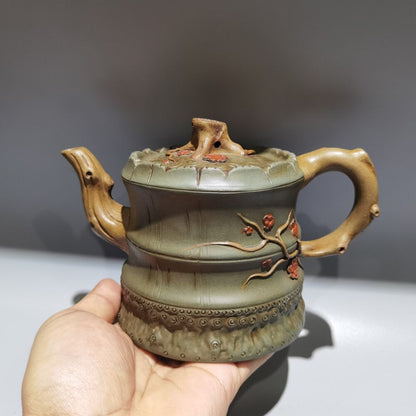 vintage chinese yixing purple clay teapot zisha ceremony plum blossom teaware