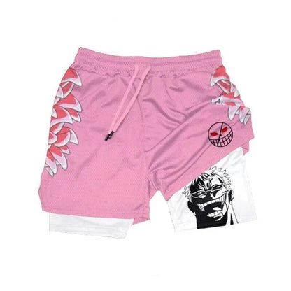 2 in 1 Itachi Quick Dry Short Anime Running Training Joggers Fitness Gym Sports
