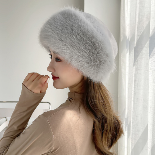 Women Warm Snow Ski Cap Faux Fur Hat Lady Windproof Winter Hats for Women Hat
