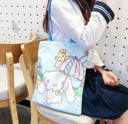 Cute Cinnamoroll Women Girls Tote Bag Casual Handbag Shopping Bag Shoulder Bag