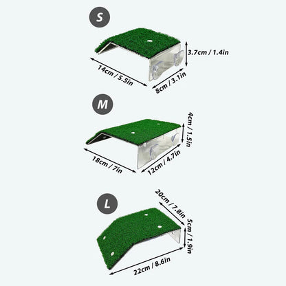 Turtle Platform S M L Grass Ramp Float Decorations Terraces Reptile Resting Moss
