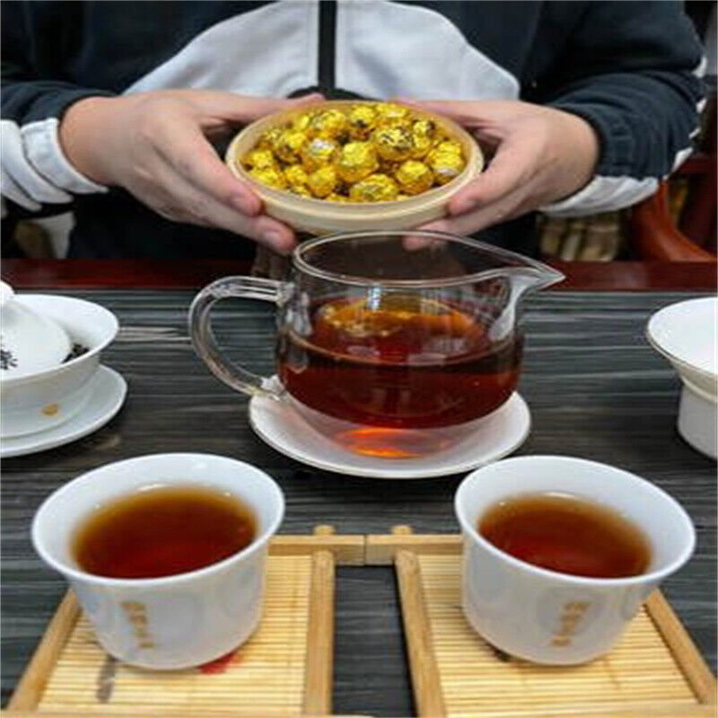 500g Dragon Pearl Puerh Loose Tea Golden Bud Dragon Pearl Ancient Tree Ripe Tea