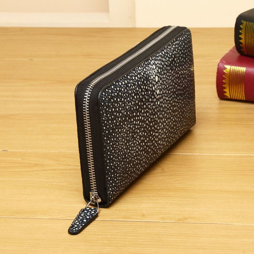 Devil fish pattern men's clutch bag, desinger long zipper wallet for men
