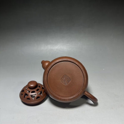 vintage chinese yixing purple clay teapot zisha ceremony carving Collectible art