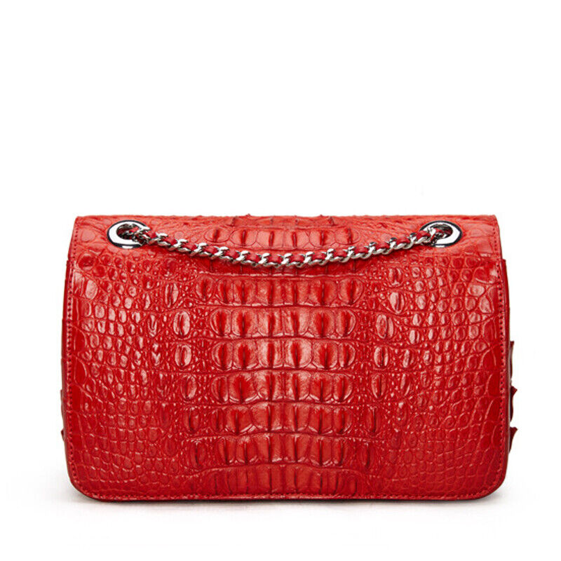 Handcrafted NileCrocodile Skin Leather Lady's Party/Cocktail Bags Crossbody Bag