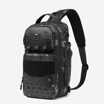 OZUKO Large Capacity Crossbody Bag, Outdoor Tactical Men's Bag Sling Backpack