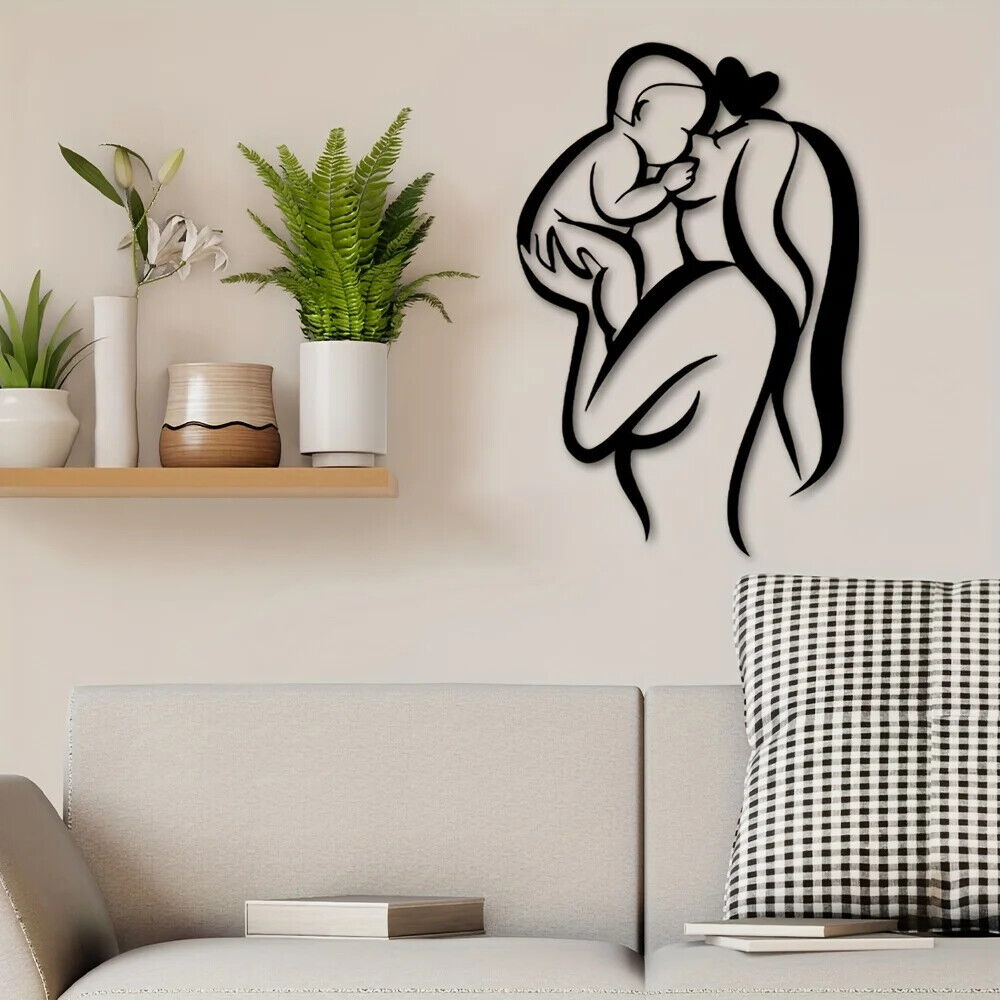 Mother & Child Mother Wall Art, Love And Mother's Day Wall Decor Metal