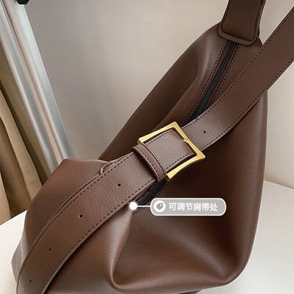 Women PU Leather Tote Bags Purses Handbags Shopper Black Shoulder Bag