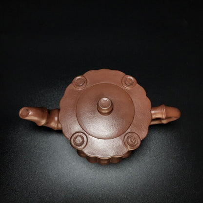 vintage chinese yixing purple clay teapot zisha ceremony carving Collectible art