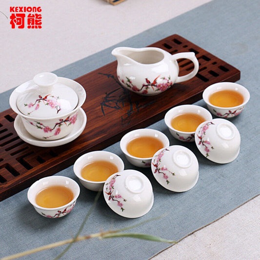 Tea set Include total 10 pcs elegant gaiwan,Beautiful easy teapot kettle teapot