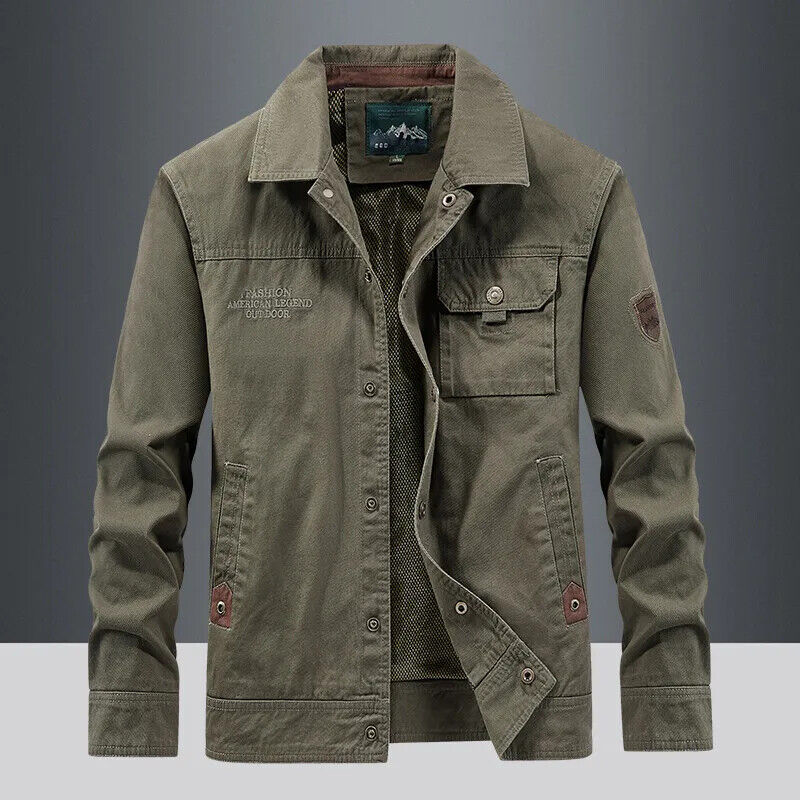 Spring and Autumn Comfortable Breathable Standing Collar Jacket Men's Coat