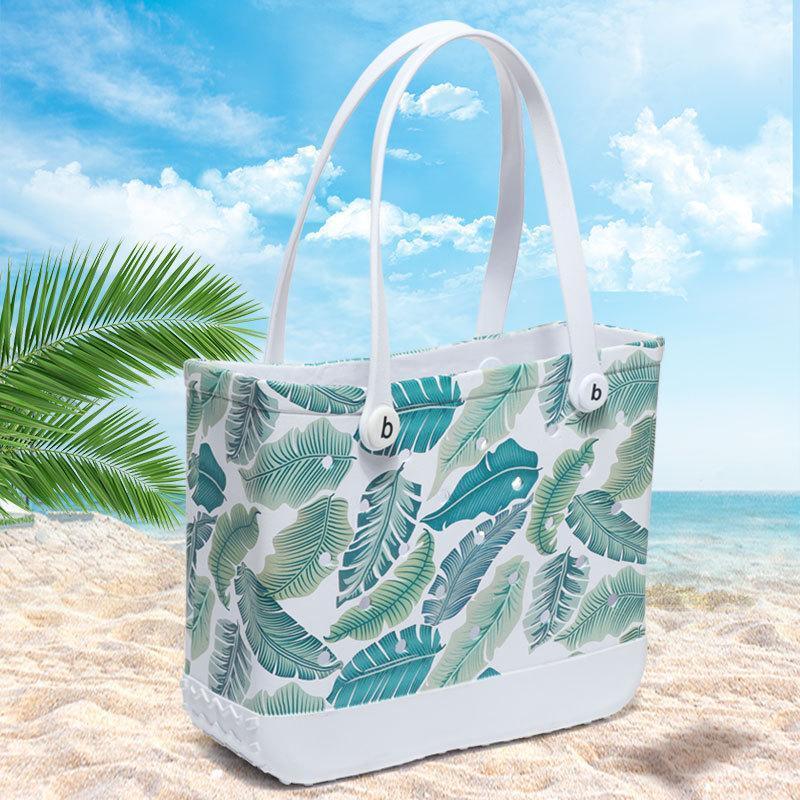 Large Rubber Beach Shoulder Tote Bag Luxury Summer Travel Outdoor Waterproof Bag