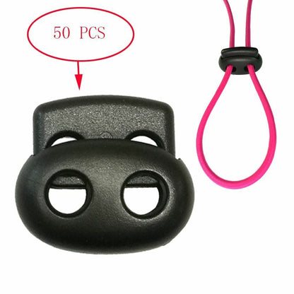 10/50PCS 5mm Hole Spring Cord Locks Plastic Stopper Sliders Clip bungee Camping